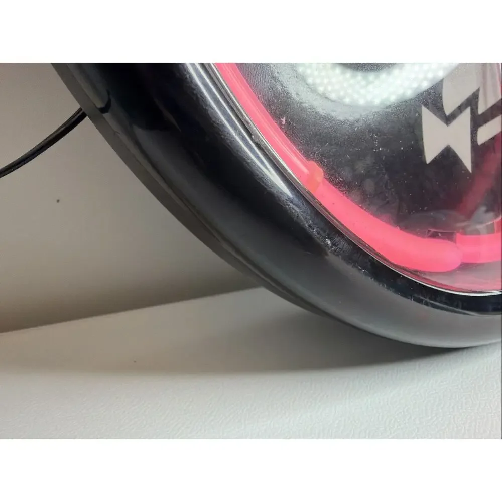 Vintage 12” Playboy Bunny Neon Pink Light Clock Works Tested Working 2000’s Y2K